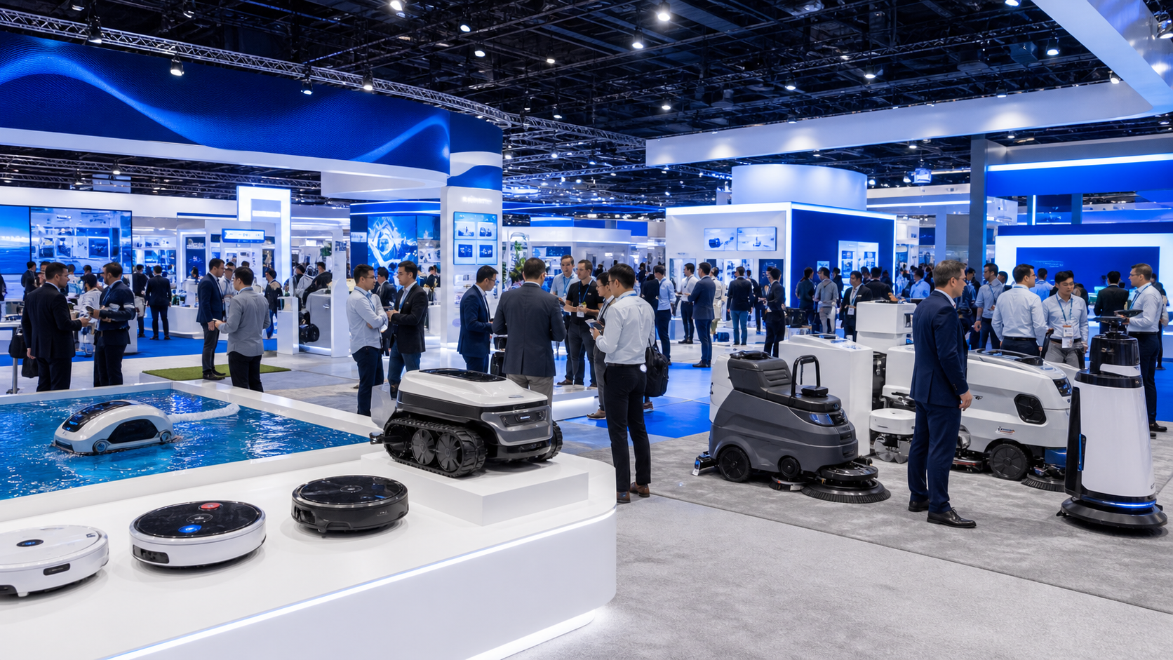 Large international cleaning technology exhibition floor